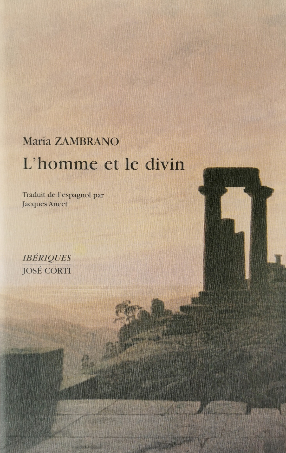 Maria Zambrano, L'homme et le divin
